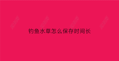 钓鱼水草怎么保存时间长(钓鱼水草怎么保存时间长些)