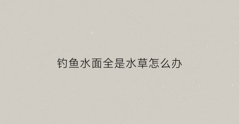 钓鱼水面全是水草怎么办(钓鱼水里都是草怎么办)