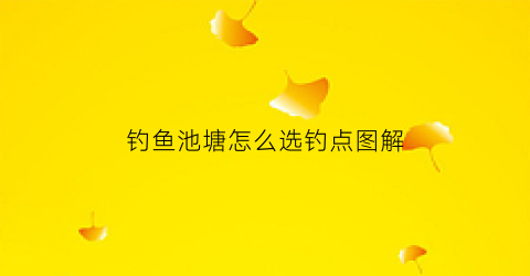 钓鱼池塘怎么选钓点图解(钓鱼池塘怎么选钓点图解说明)