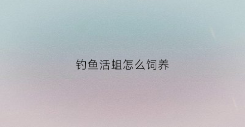 钓鱼活蛆怎么饲养(钓鱼用的蛆怎么繁殖)