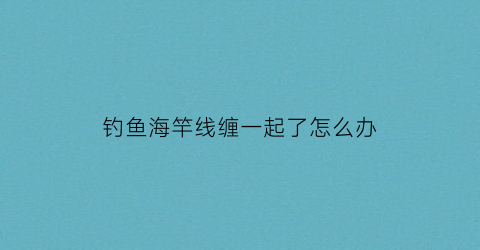 “钓鱼海竿线缠一起了怎么办(海竿线打结了怎么解开)