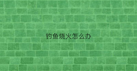 钓鱼烧火怎么办