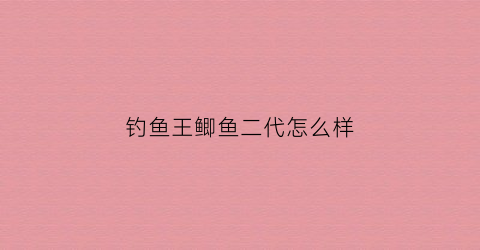 钓鱼王鲫鱼二代怎么样(钓鱼王那个型号的鲤鱼竿好)