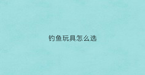 钓鱼玩具怎么选(钓鱼类玩具)