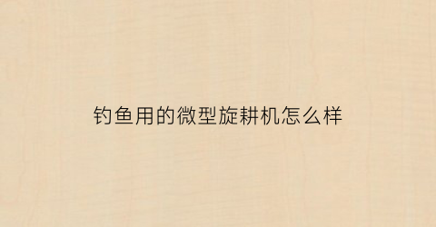 钓鱼用的微型旋耕机怎么样(微型旋耕机报价1260元)