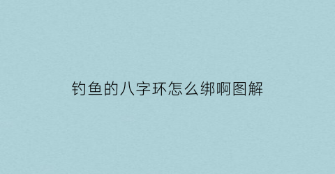 钓鱼的八字环怎么绑啊图解(钓鱼八字环怎么绑法)