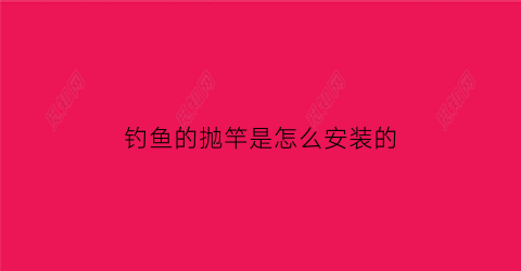 钓鱼的抛竿是怎么安装的(钓鱼抛竿安装视频教程)