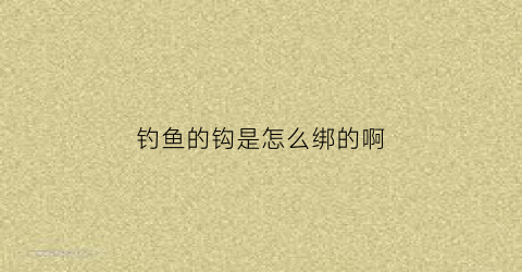 钓鱼的钩是怎么绑的啊(钓鱼的钩是怎么绑的啊图片)