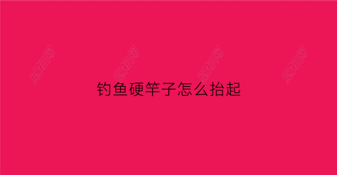 钓鱼硬竿子怎么抬起(硬竿如何起竿)