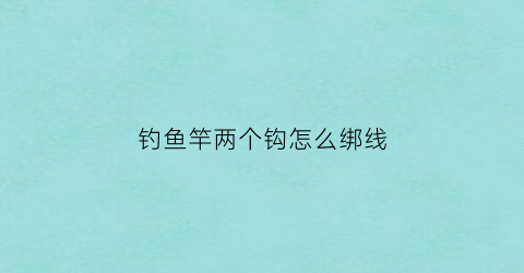 钓鱼竿两个钩怎么绑线(钓鱼竿两个钩怎么绑线视频)