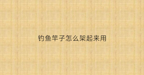钓鱼竿子怎么架起来用(钓鱼架杆如何固定鱼竿)