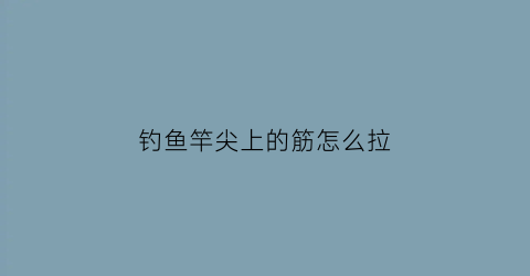 钓鱼竿尖上的筋怎么拉(钓鱼竿尖上的筋怎么拉的)