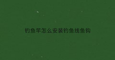 钓鱼竿怎么安装钓鱼线鱼钩(钓鱼竿如何安装线)