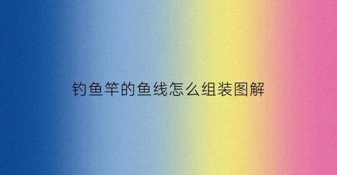 钓鱼竿的鱼线怎么组装图解(钓鱼竿线安装一步一步视频)