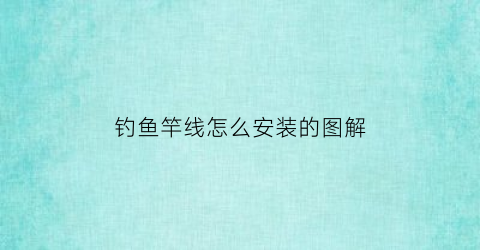 钓鱼竿线怎么安装的图解(钓鱼竿钓线安装)