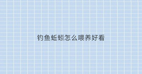 钓鱼蚯蚓怎么喂养好看(钓鱼用的蚯蚓要怎么做才比较喜欢吃)