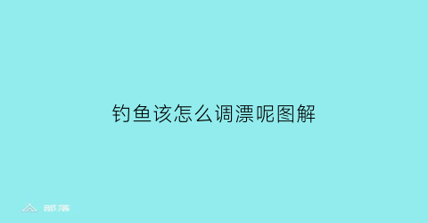 钓鱼该怎么调漂呢图解(钓鱼的时候如何调漂)