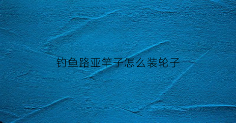 钓鱼路亚竿子怎么装轮子(路亚竿轮子怎么安装)