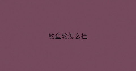钓鱼轮怎么拴(钓鱼轮子怎么绑线视频)