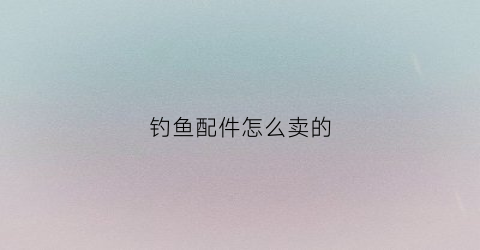 钓鱼配件怎么卖的