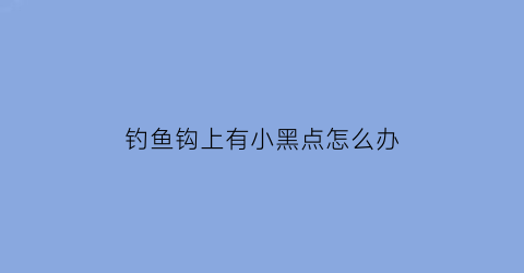 “钓鱼钩上有小黑点怎么办(鱼钩上的鱼)