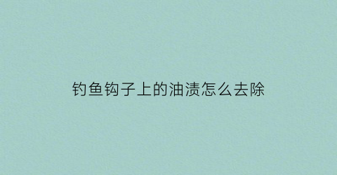 钓鱼钩子上的油渍怎么去除(钓鱼钩怎么办)