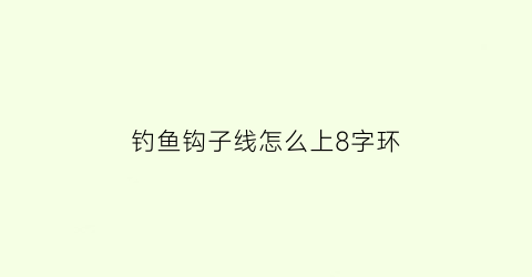 钓鱼钩子线怎么上8字环(鱼钩子线怎么绑8字环)