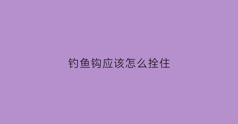 钓鱼钩应该怎么拴住(钓鱼钩应该怎么拴住)