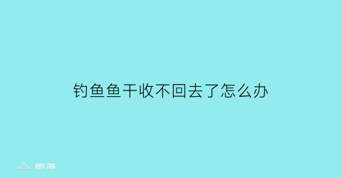 钓鱼鱼干收不回去了怎么办(鱼干缩不进去怎么办)