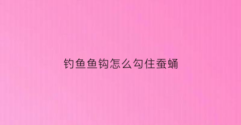 钓鱼鱼钩怎么勾住蚕蛹(蚕蛹钓汪刺)