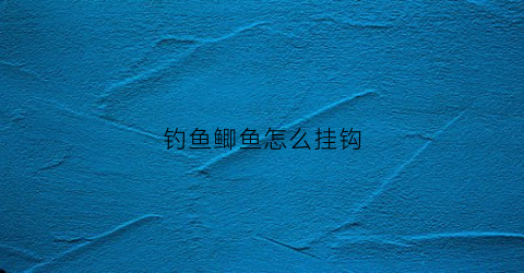 钓鱼鲫鱼怎么挂钩(钓鲫鱼怎么挂蚯蚓图片)