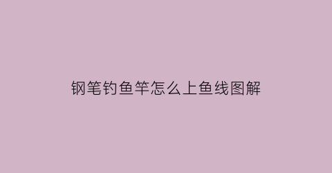 “钢笔钓鱼竿怎么上鱼线图解(钢笔钓鱼竿)