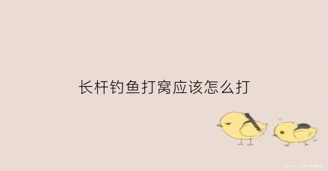 长杆钓鱼打窝应该怎么打(长竿打窝教学视频)