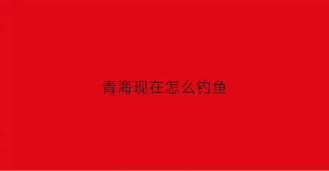 青海现在怎么钓鱼(青海湖钓鱼)