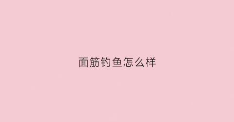 面筋钓鱼怎么样