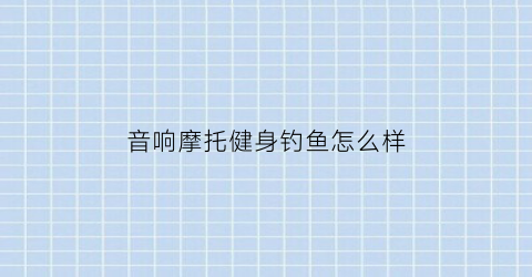 音响摩托健身钓鱼怎么样(音响摩机)