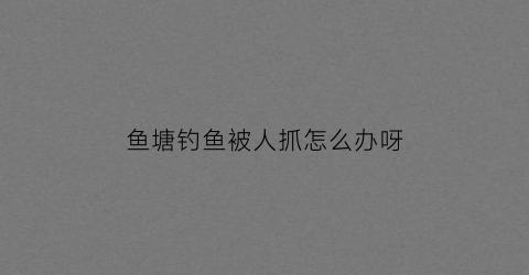 鱼塘钓鱼被人抓怎么办呀(钓鱼被塘主发现了)