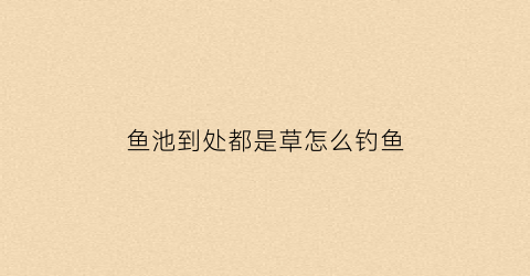 鱼池到处都是草怎么钓鱼(鱼池到处都是草怎么钓鱼视频)