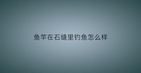 鱼竿在石缝里钓鱼怎么样(挂在鱼竿上)