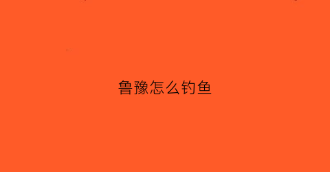 鲁豫怎么钓鱼(鲁豫的节目)