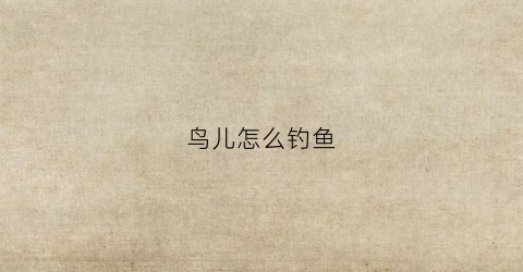 鸟儿怎么钓鱼(鸟鱼用什么钓饵好)