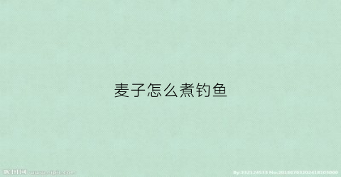 麦子怎么煮钓鱼(怎样煮麦子钓鲫鱼)