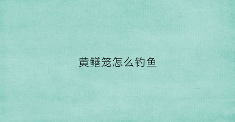 黄鳝笼怎么钓鱼(黄鳝笼怎么放饵料)