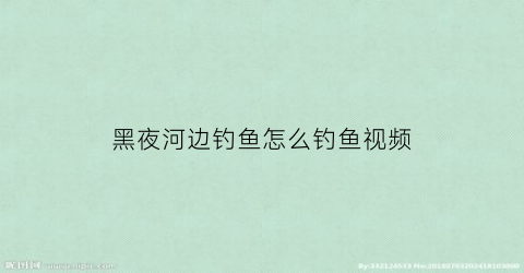 黑夜河边钓鱼怎么钓鱼视频(黑夜河边钓鱼怎么钓鱼视频教学)