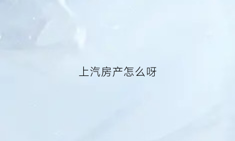 上汽房产怎么呀(上汽房地产开发发展有限公司党委书记)