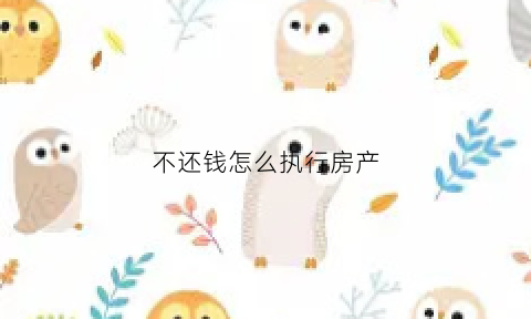 不还钱怎么执行房产(不还钱房子会被拍卖吗)