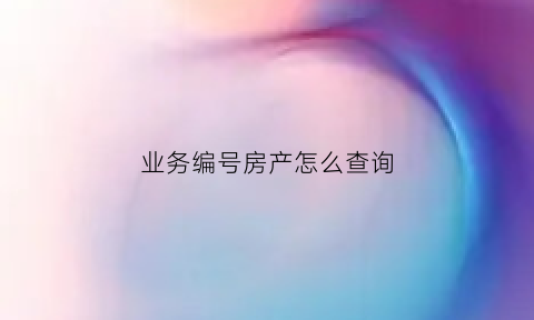 业务编号房产怎么查询(房产业务件号在哪里)
