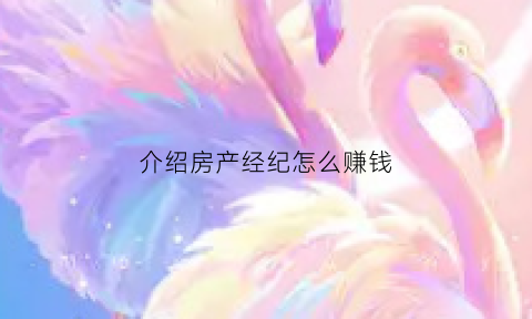 介绍房产经纪怎么赚钱(房产经纪介绍自己)