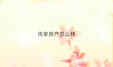 传家房产怎么样(传家房地产经纪有限公司)