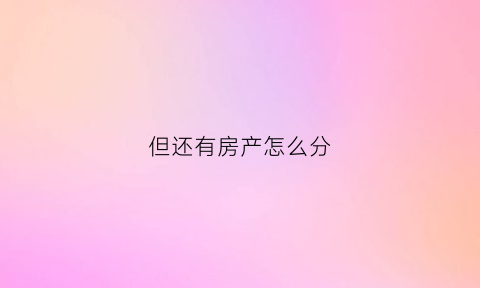 但还有房产怎么分(还有房子)